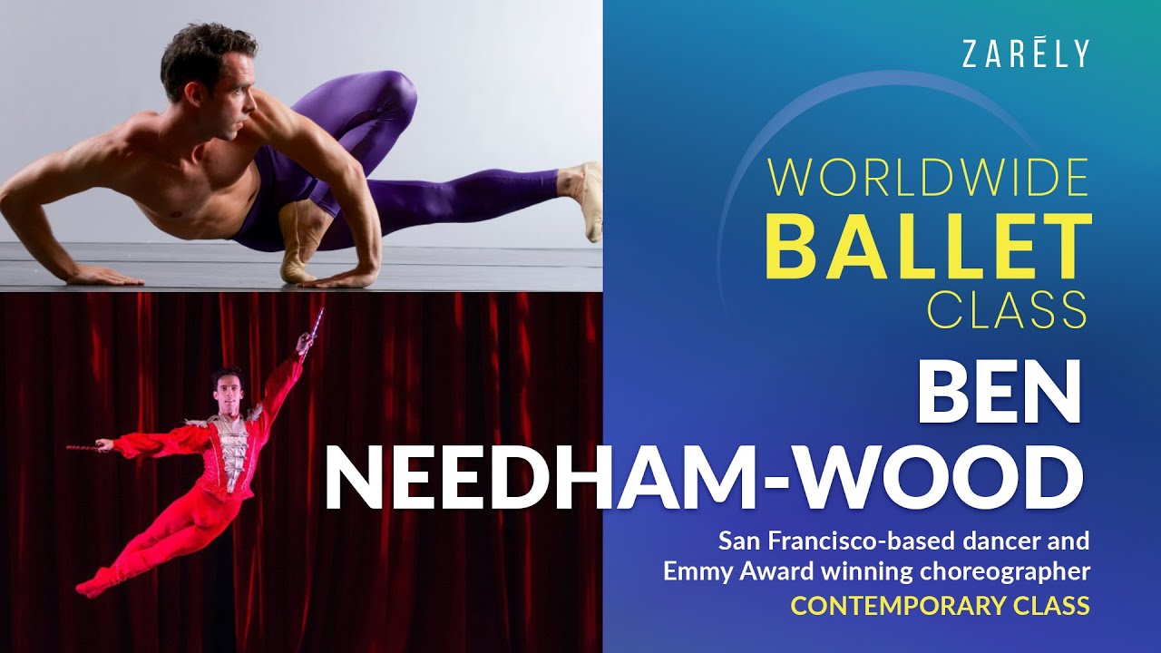 Ben Needham-Wood, choreographer, dance educator. Contemporary ballet class