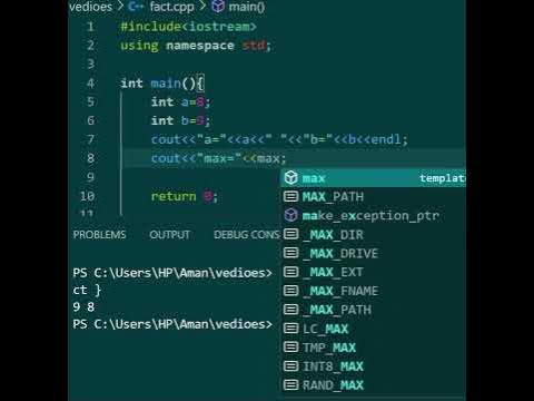 How to find maximum number in two number through a inbuilt function in ...