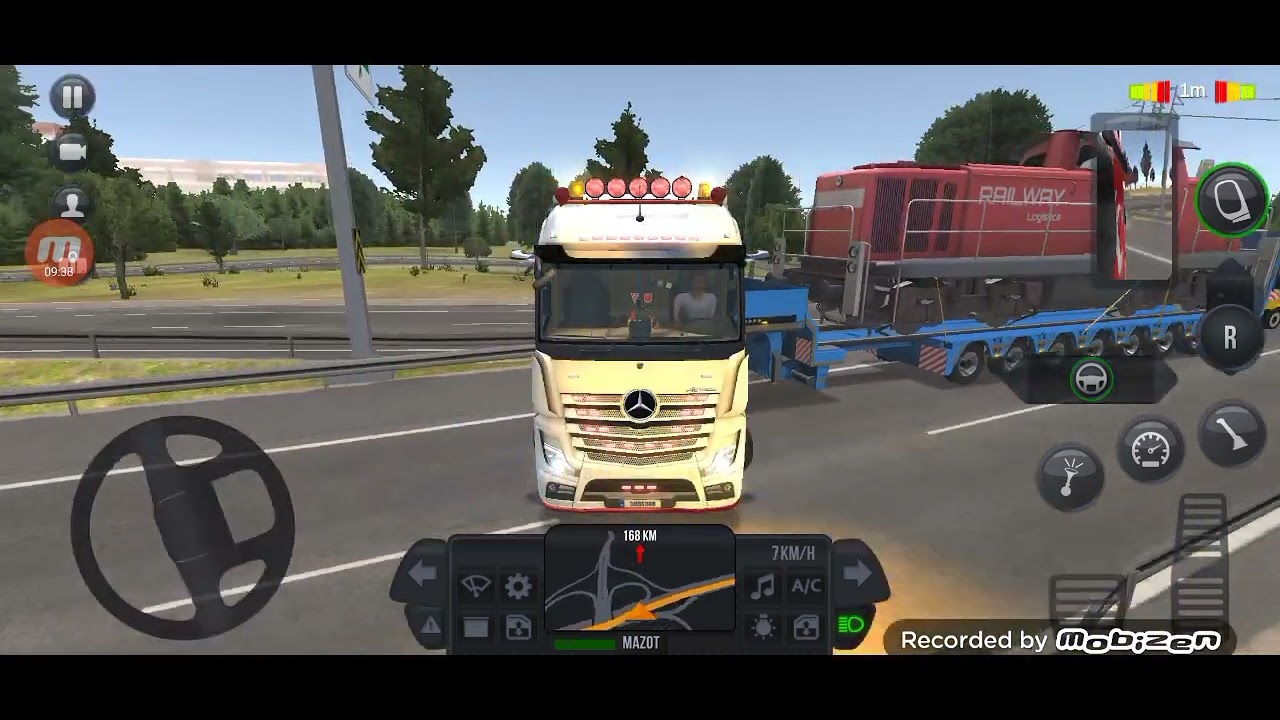 Mercdes Benz actros ile lokomotif taşıyoruz Truck Simulator Ultimate 