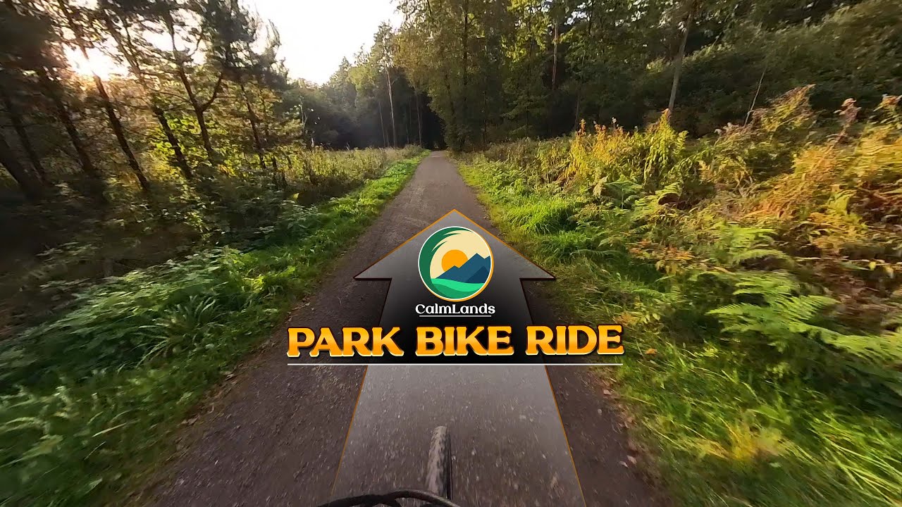 Calm ride, park bike ride in autumn, @calmlands - YouTube