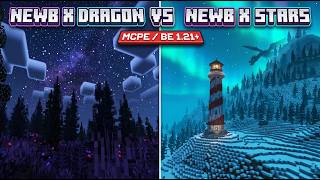 NEWB X Star vs NEWB X Dragon🔥 Which Shader is BETTER? (MCPE 1.21+)