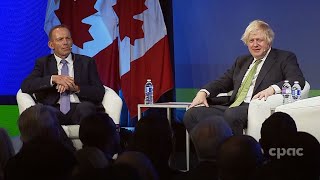 Former PMs Boris Johnson and Tony Abbott speak at Canada Strong and Free Networking Conference