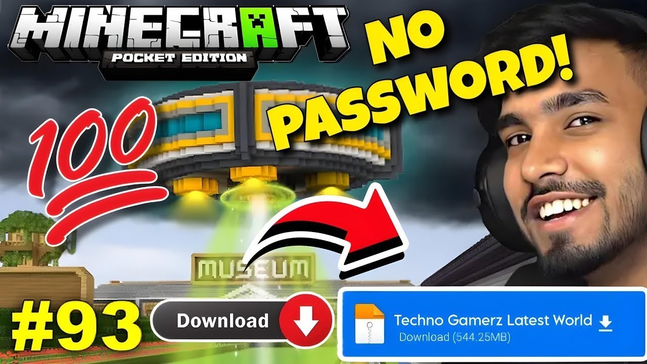 TECHNO GAMERZ NEW SURVIVAL WORLD DOWNLOAD LINK | JAVA AND MCPE @TechnoGamerzOfficial