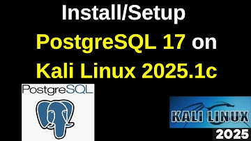 How to Install and Configure PostgreSQL 17 on Kali Linux 2025.1c step by step guide | 2025 Updated