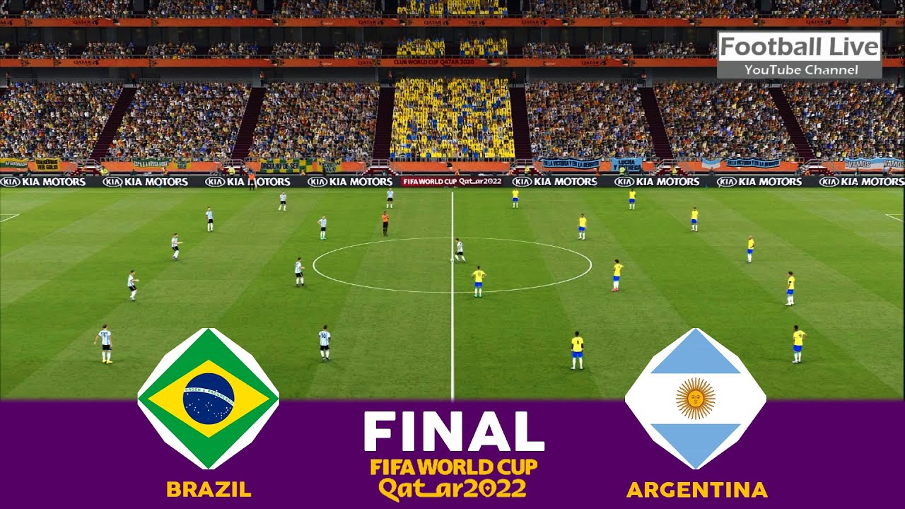 Brazil Vs Argentina Final 2022 Qatar FIFA World Cup 2022 Messi vs Neymar Realistic GameplayPES