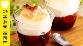 イチゴシロップのメレンゲ焼き♡