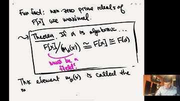 Basic/Primitive Extensions and Minimal Polynomials - Field Theory - Lecture 02