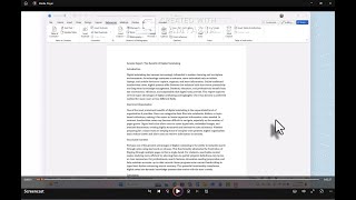 How to Create an Automatic Table of Contents in Microsoft Word - Screencast Project