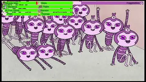 Park crew vs. Huggstables with healthbars part 1