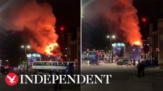 Bristol Grosvenor hotel: Fire engulfs derelict building