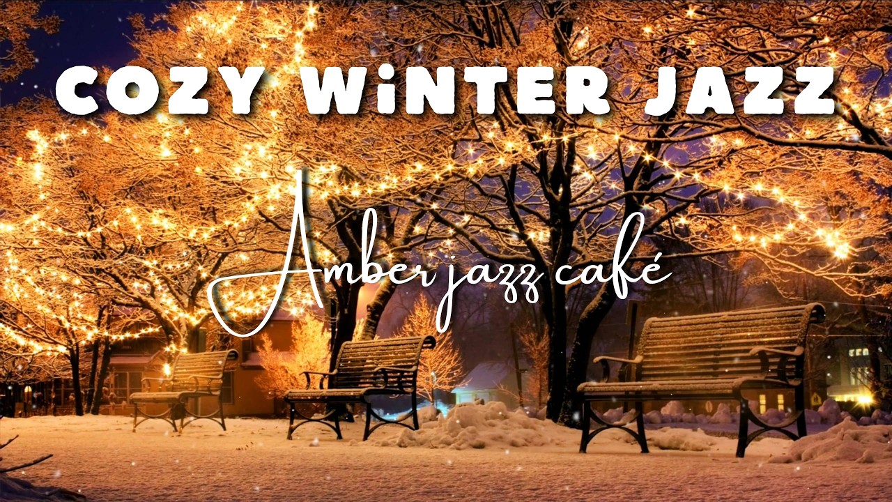 Snowy Park Winter Jazz ❄️ Cozy Relaxing Music for Study, Sleep & Relax | Live