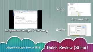Independent Sample T test in SPSS - Quick Review