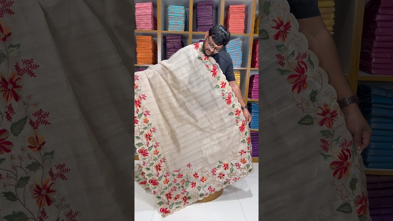 Elegant Matka Silk Embroidered Saree