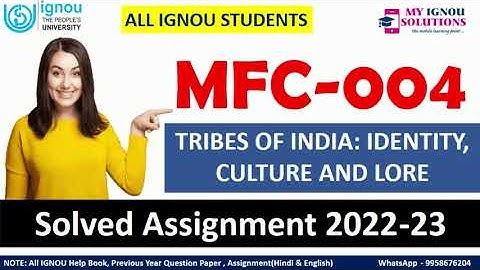 IGNOU MFC 004 SOLVED ASSIGNMENT 2022-23 | IGNOU Solved Assignment 2022-23