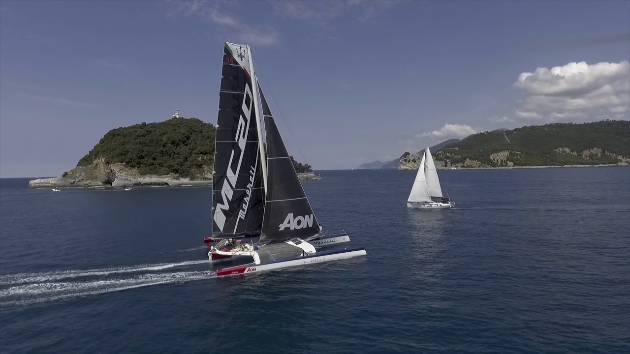⁣Maserati Multi 70 - arrivo a La Spezia