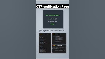 OTP Verification Page #verification #developer #coding #vuralvideo #webdesign #webdevelopment