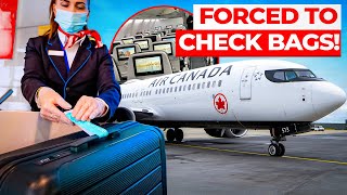 FORCED TO CHECK BAGS - Air Canada 737 MAX Economy Review