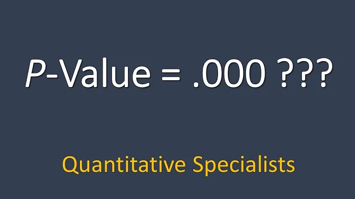 P-Value = .000??? What to do when a p-value of .000 is reported - DayDayNews