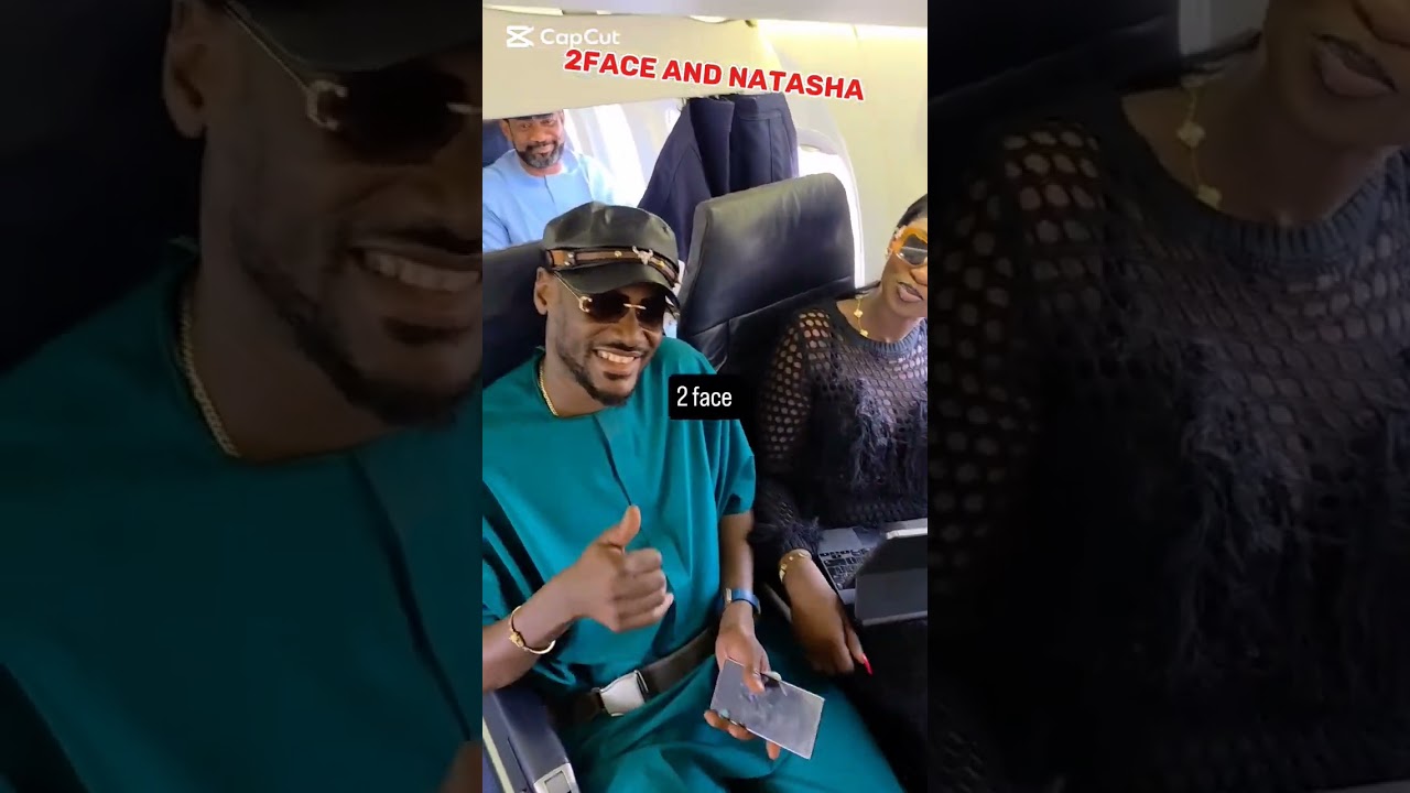 2face and wife on plane vibing together 