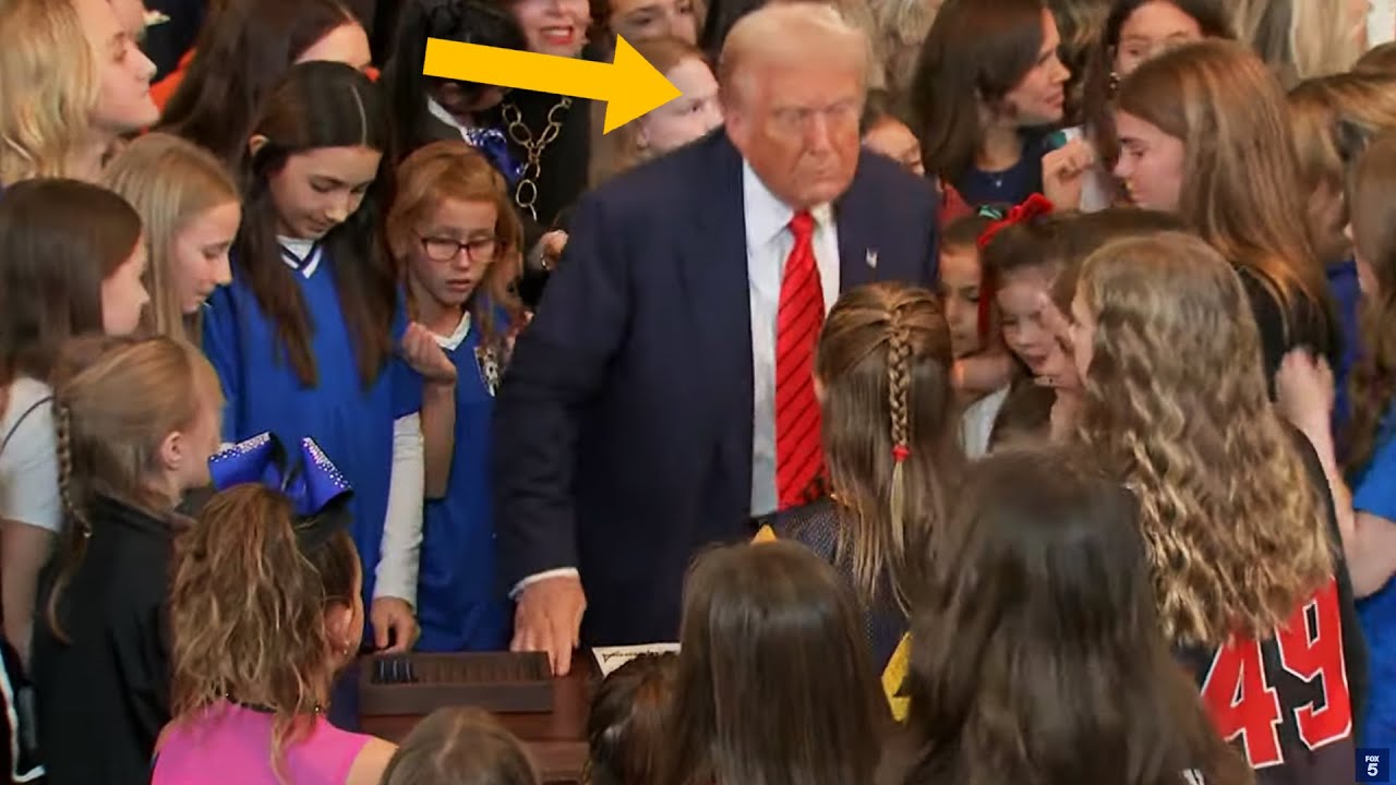 Trump signs anti-trans bill, gets creepy around little girls