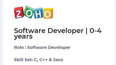 ZOHO OFFCAMPUS DRIVE FOR 2018-2022 BATCH STUDENTS | HIRING FOR SOFTWARE DEVELOPER ROLE | APPLY NOW