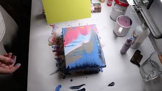 Play video: Linear flow - abstract arcylic pouring