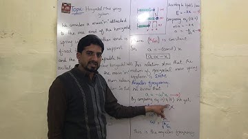 Physics Lectures | Ch#7 Oscillations | Topic: Horizontal Mass Spring System | 1st Year |PTB|