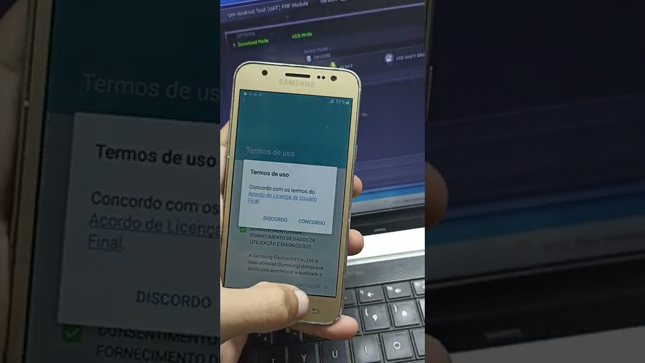 Remoção de conta Google j3