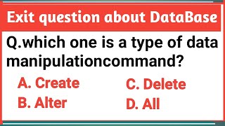 Exit question about database management system.