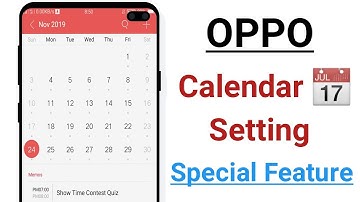 OPPO Calender 📅 Setting Special Feature