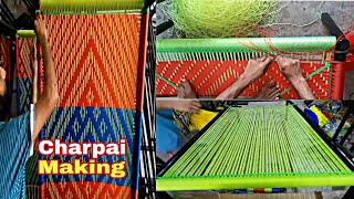 Cot Weaving Artistic Technique | Beautiful Designed Nylon Rope Cot | Charpai Ki Bunaei || TalentHub