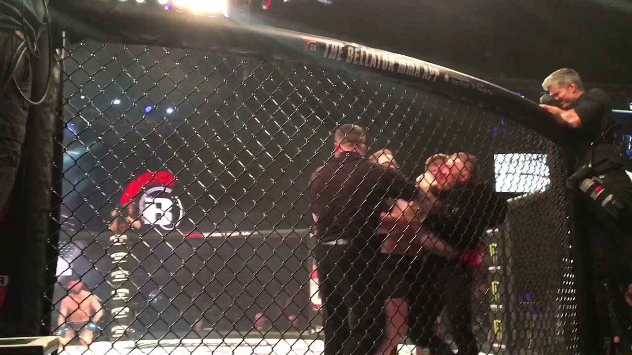Conor McGregor jumps cage at Bellator 187 in Dublin