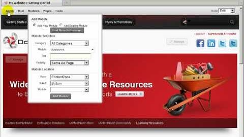 DotNetNuke Tutorial - How to use and hide a module - Video #269