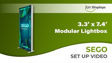 BACKLIT - 3.3 x 7.4ft. SEGO Modular Double-Sided Lightbox Display