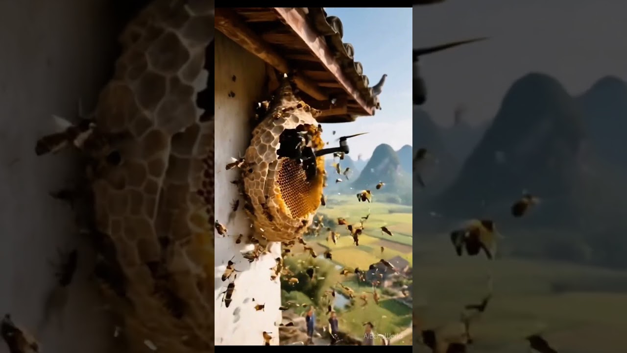 Drone Mission‼️ Destroying the Beehive! An Epic Aerial Assault! ⚠️ 🚁 #drone #dangerous #mission