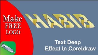 CorelDraw Tutorials || Deep Text Effects || Text Deep Effect in Coreldraw || Coreldraw tutorial