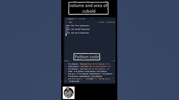 volume and area of cuboid #shorts