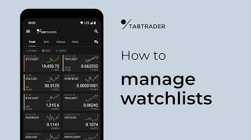 How to manage watchlists on TabTrader