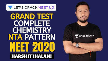 NEET 2020 Grand Test Complete Chemistry NTA Pattern | Target NEET 2020 | Harshit Jhalani