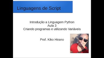 Introdução a Programação Python - Aula 2