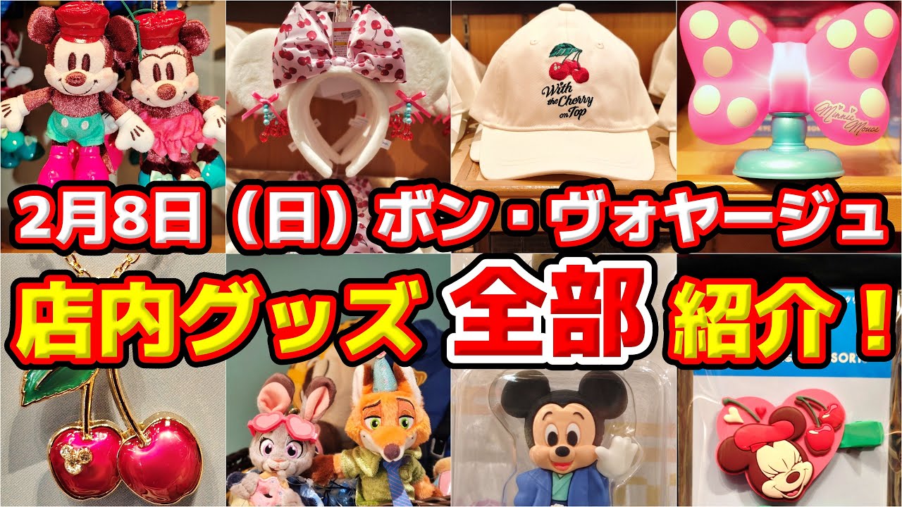 【『ボン・ヴォヤージュ』店内グッズ全部大公開‼️】新カチューシャ販売中‼️🎉ディズニーストアのおススメグッズも‼️🔥2月8日（日） 舞浜グッズ徹底レポート✨
