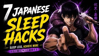 7 Japanese sleep hacks sleep less, Achive more toji fushijori 