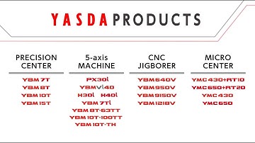 LINE-UP: YASDA horizontal and vertical machines