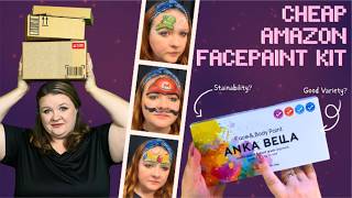 🎨💸 Trying a Cheap Amazon Face Paint Palette - Anka Bella 💸🎨