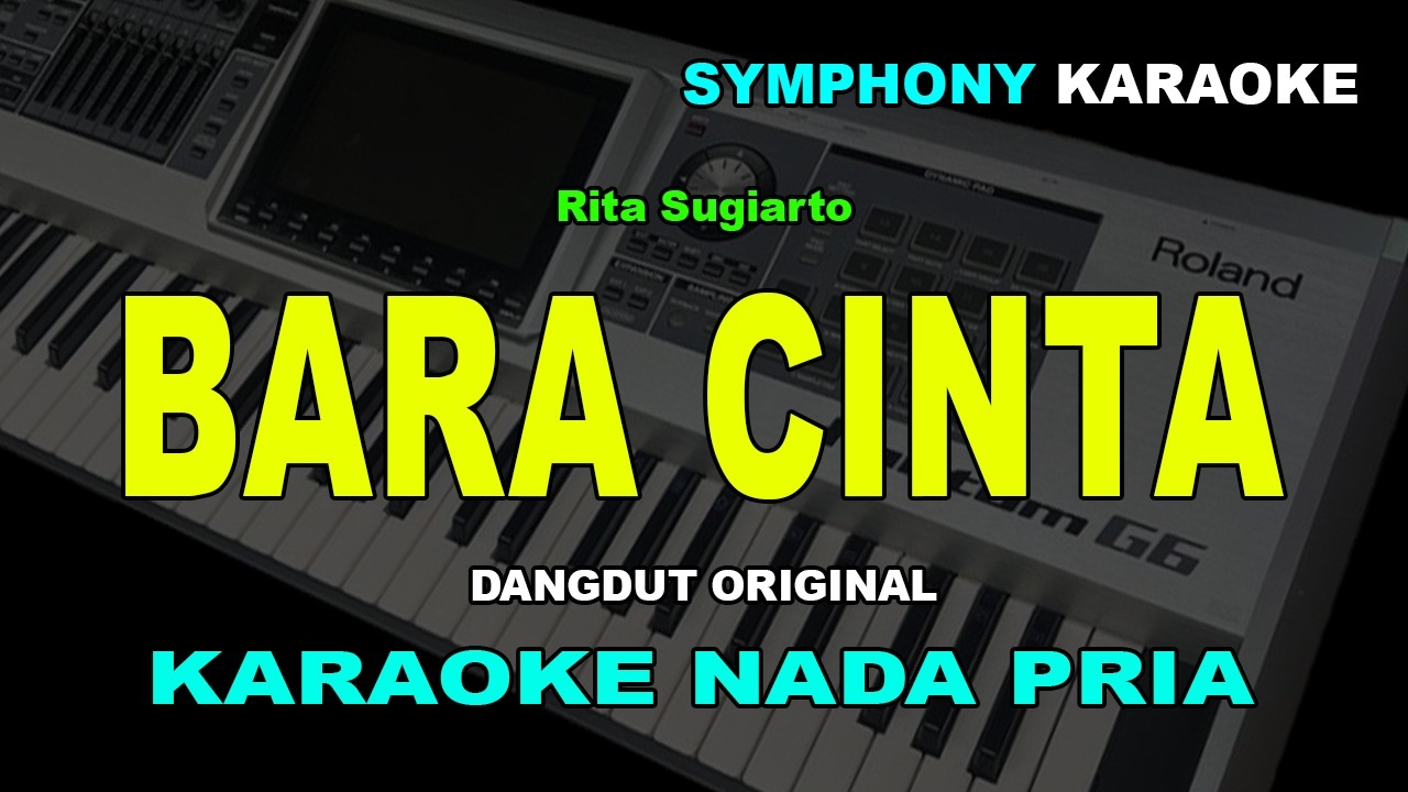 BARA CINTA KARAOKE NADA COWOK PRIA | Rita Sugiarto