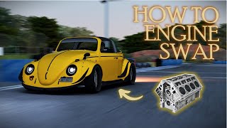 HOW to ENGINE SWAP a car - Assetto  corsa