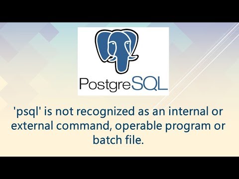 'psql' is not recognized as an internal or external command