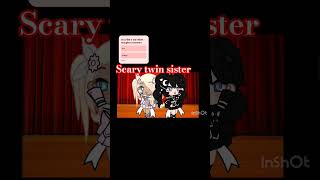 scary twin sister (warning ⚠️ blood) #anika #gacha #gachaclub #scary #shorts #sinu