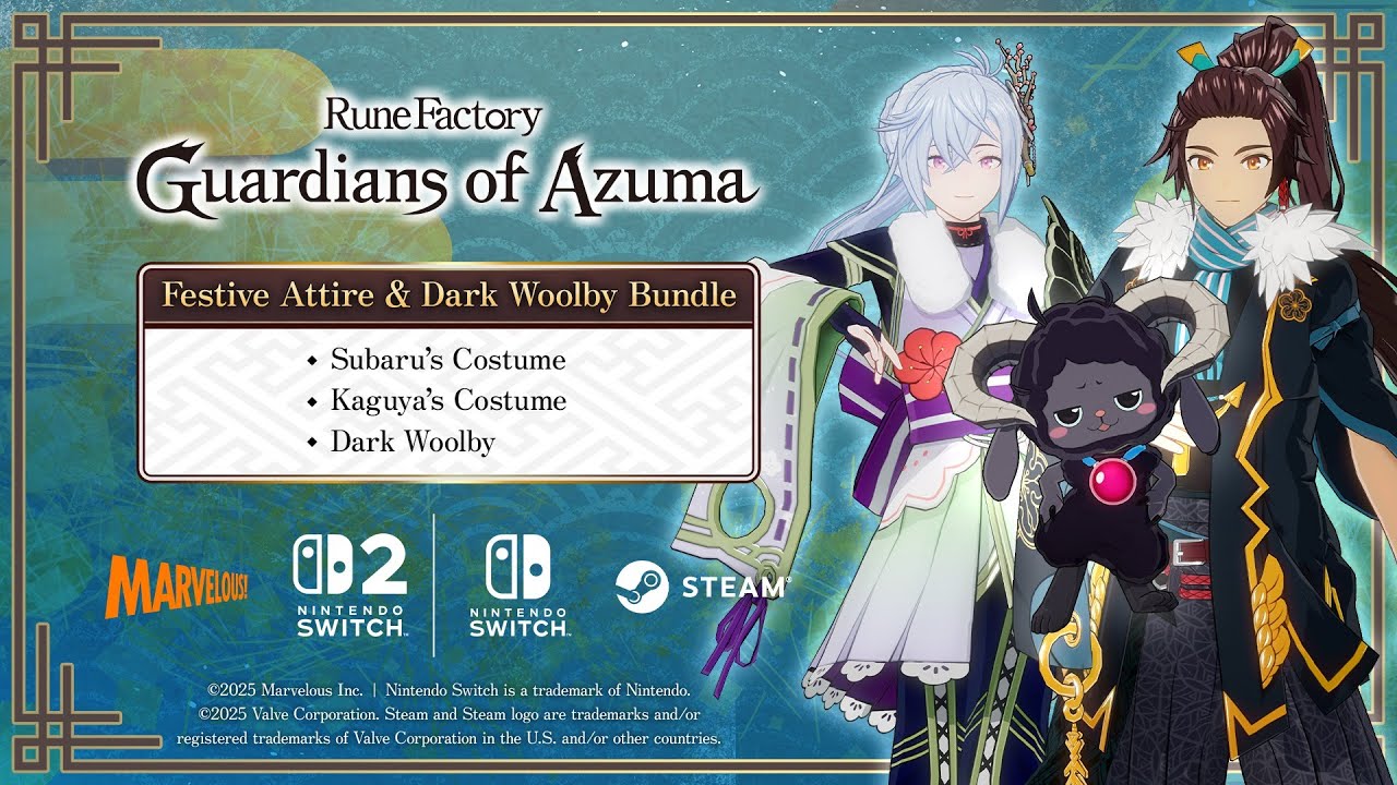 Woolby Festive Attire & Dark Woolby Bundle – Rune Factory: Guardians of Azuma ...