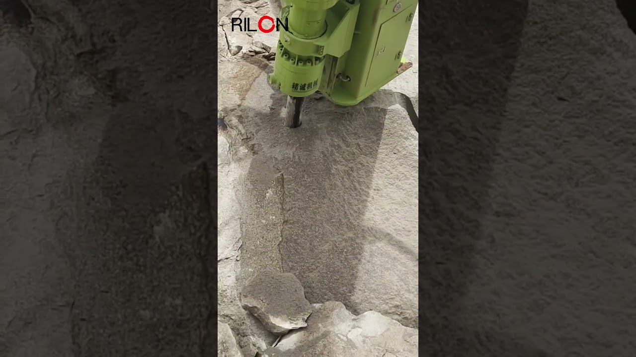 Integrated rock drill + rock splitter, hard rock killer, silent rock breaking without blasting!